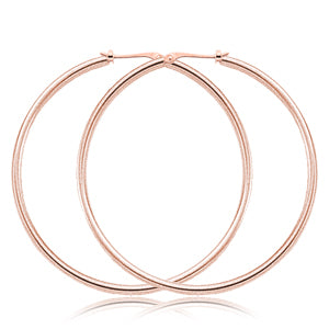 50mm Rose Gold Hoop Earrings