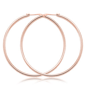 50mm Rose Gold Hoop Earrings