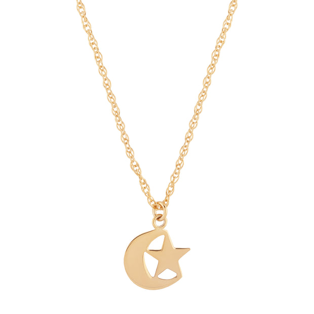 Petite Moon & Star Necklace