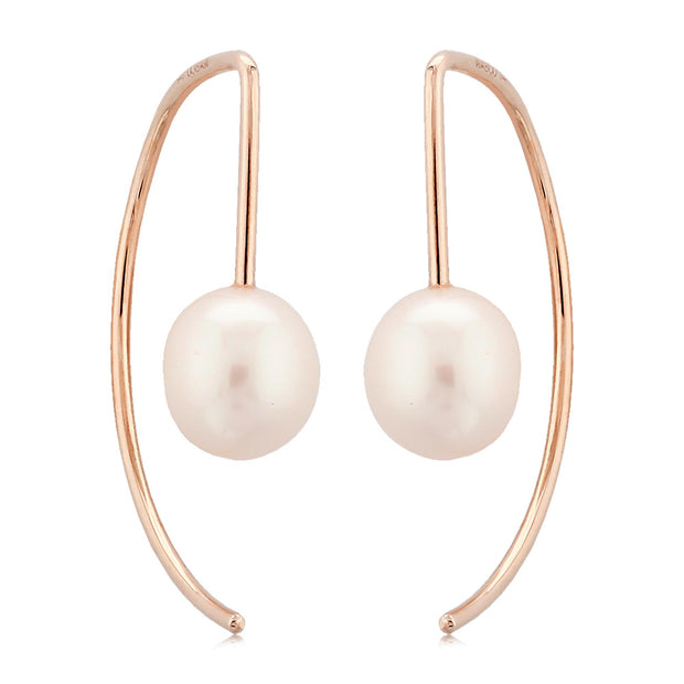 Curved Pearl Earrings