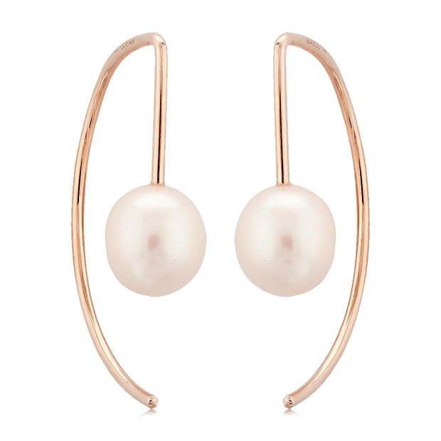 Curved Pearl Earrings