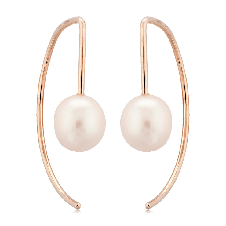 Curved Pearl Earrings