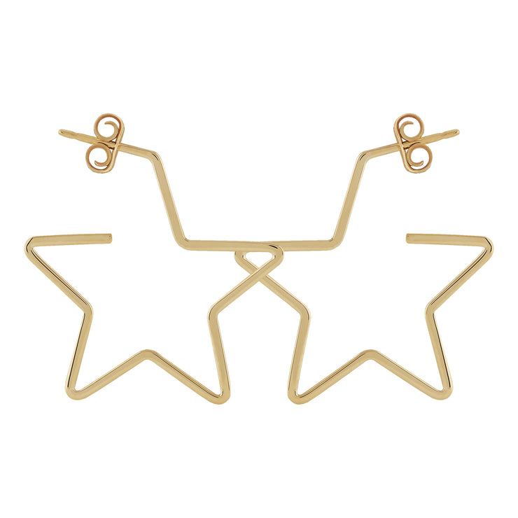 Open Star Post Earrings