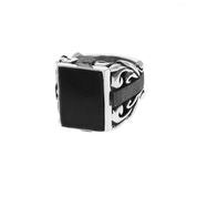 King Baby Statement Scroll Ring with Onyx Center