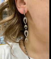 Pave Diamond Shoulder Duster Earrings