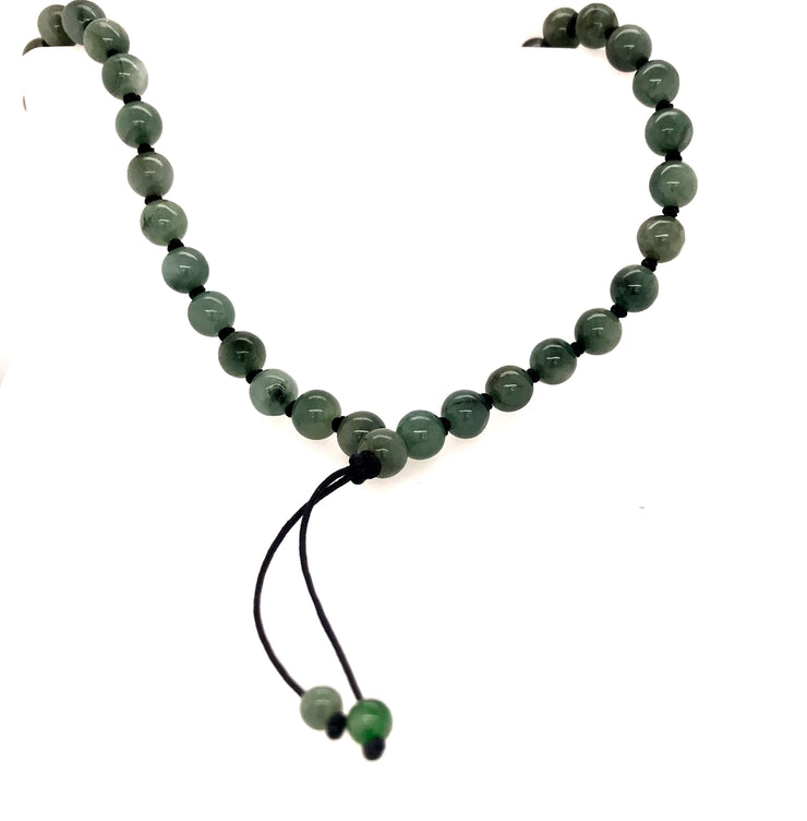 Icy Green Jadeite Mala Beads