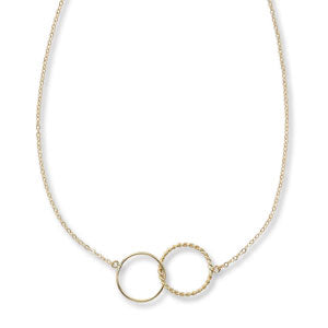 Twisted Interlocked Ring Necklace