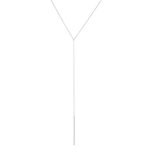 Sterling Silver Bar Lariat Necklace