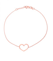 Dainty Open Heart Bracelet