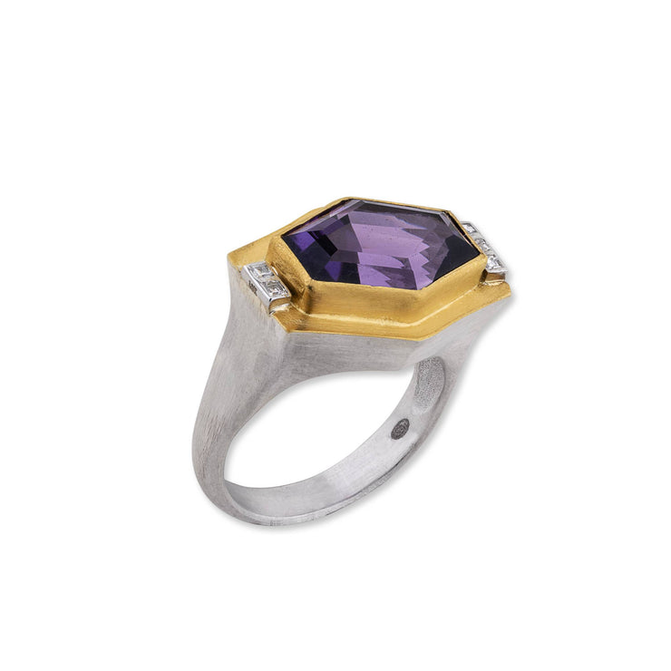 Lika Behar Amethyst "DECO" Ring