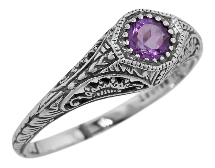 Vintage Inspired Amethyst Ring