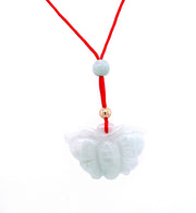 Jadeite Butterfly Silk Necklace