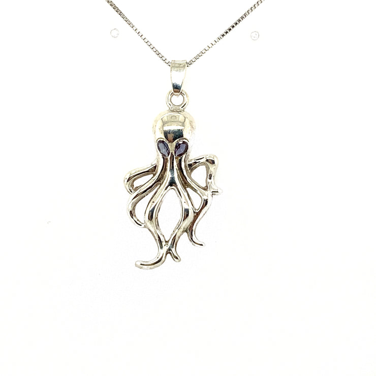 Alexandrite Eye Octopus Necklace