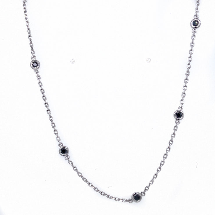 Diamonds By the Yard Necklace with Black Diamonds