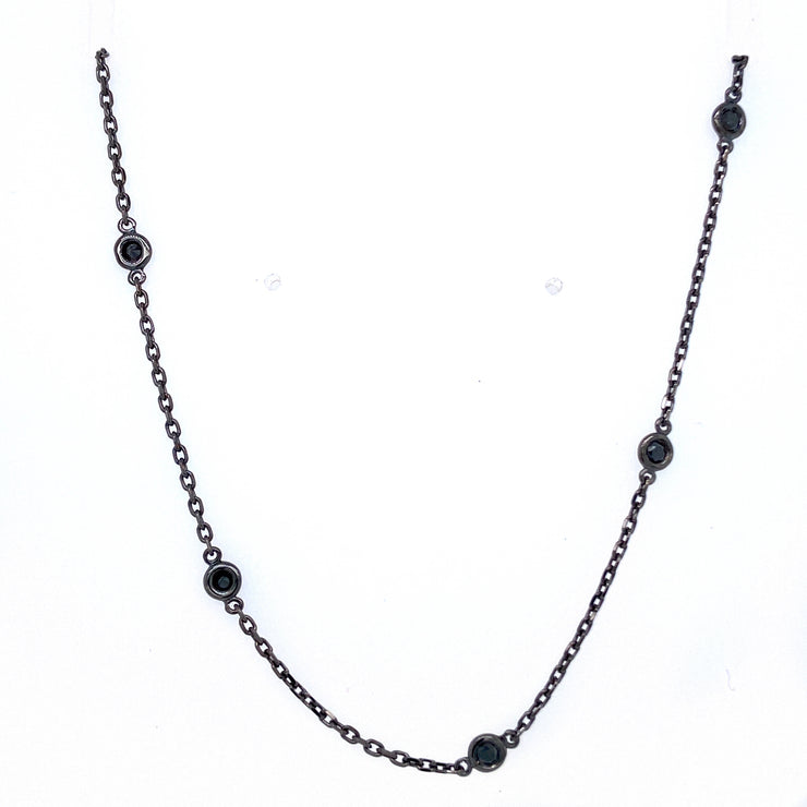 All Black Diamonds By the Yard Necklace