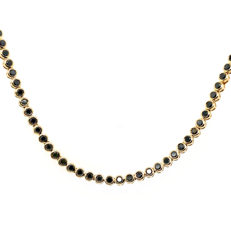 Bezel Set Black Diamond Choker