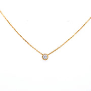 Bezel Set Diamond Necklace