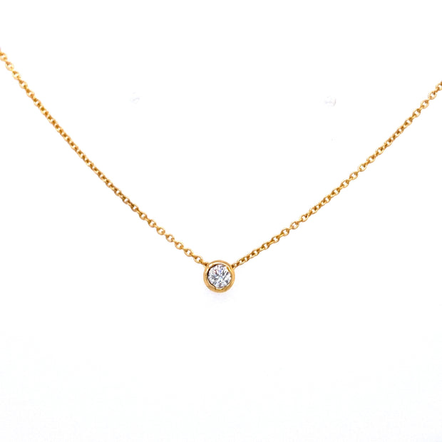 Bezel Set Diamond Necklace