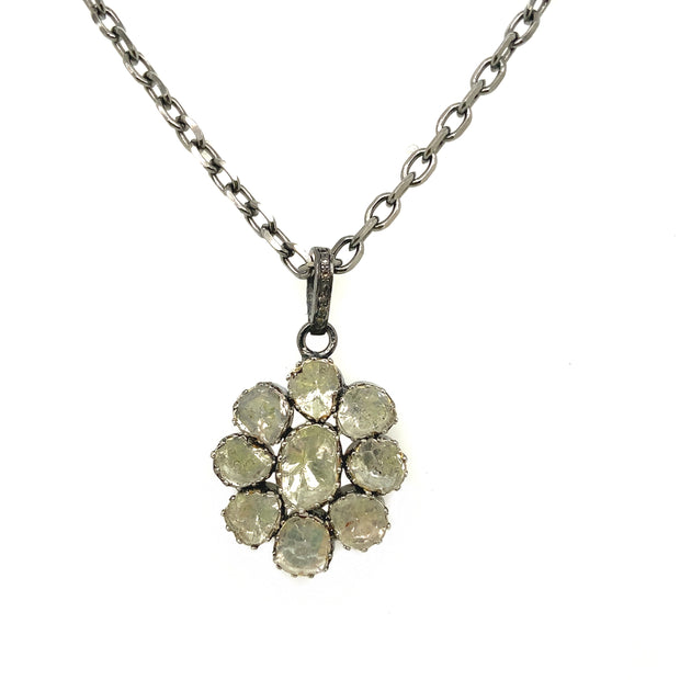 Polki Diamond Flower Pendant