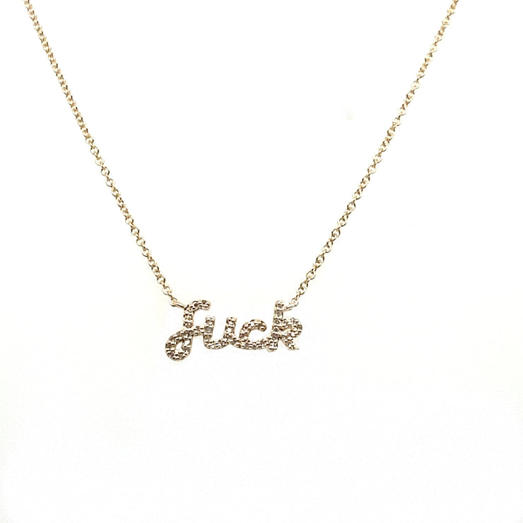 Petite "F*CK" Script Necklace