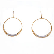 Diamond Circle Dangle Earrings