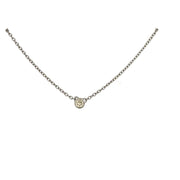 Bezel Set Diamond Necklace