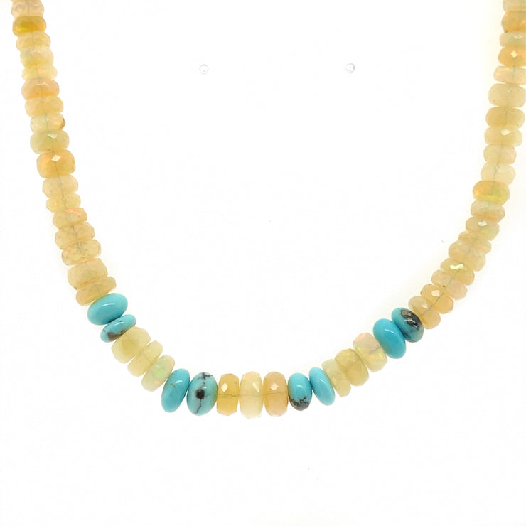 Opal & Turquoise Station Necklace