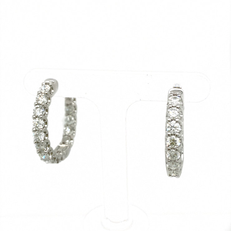 3.00ct In & Out Diamond Hoops