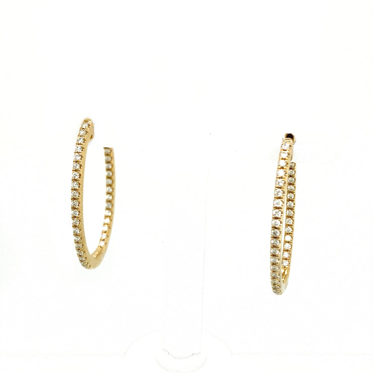 Oval In & Out Hoop Earrings