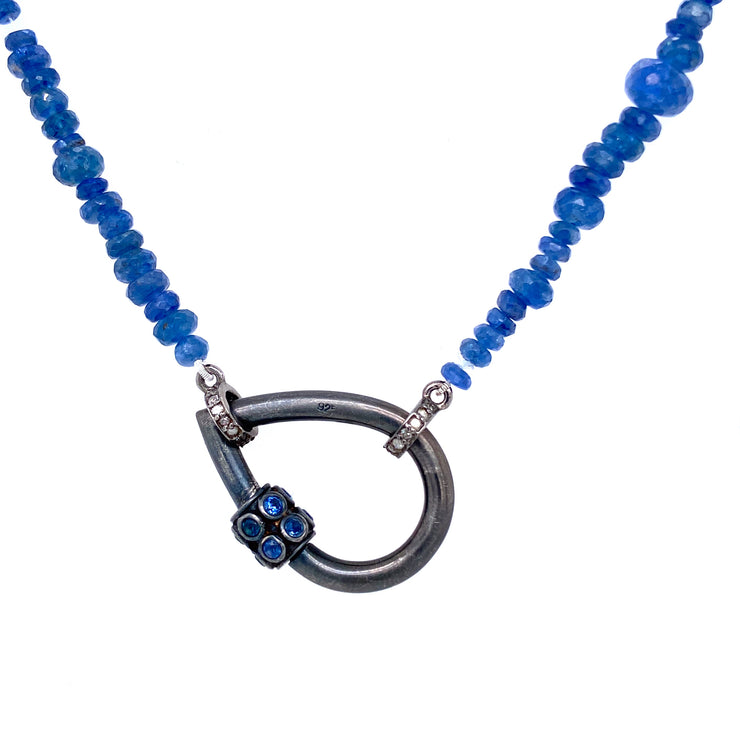 Blue Sapphire Carabiner Necklace
