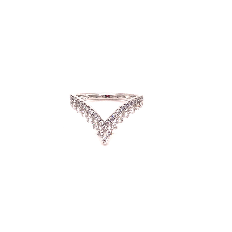 Double Row Pointed Diamond Band