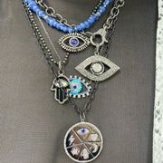 Multi Stone Evil Eye Necklace