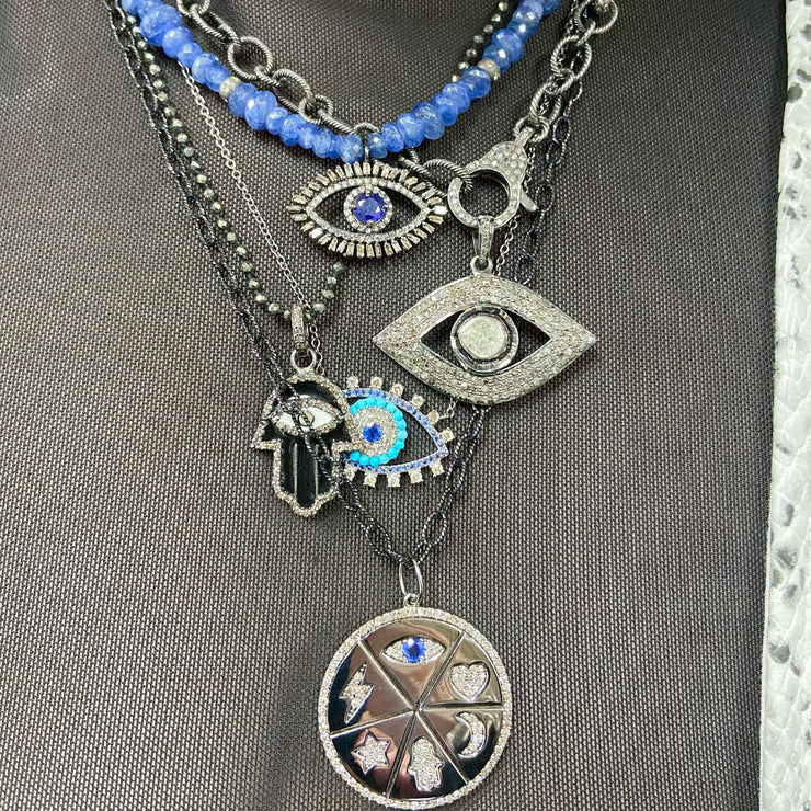 Multi Stone Evil Eye Necklace