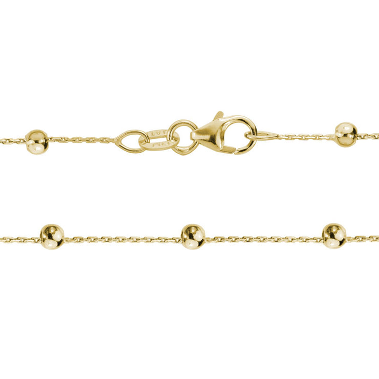 16" Gold Bead Station Chain