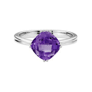 Cushion Cut Colored Gemstone Ring