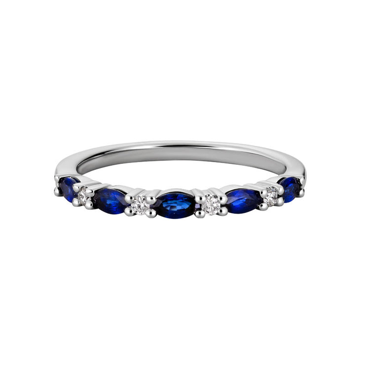 Alternating Sapphire & Diamond Band