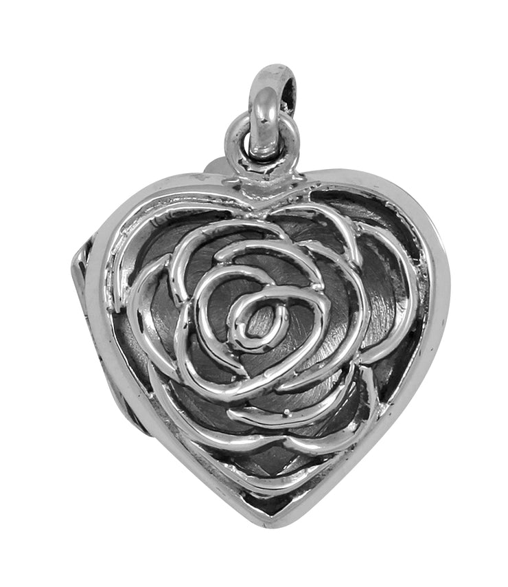 Rose Cut-Out Heart Shape Locket