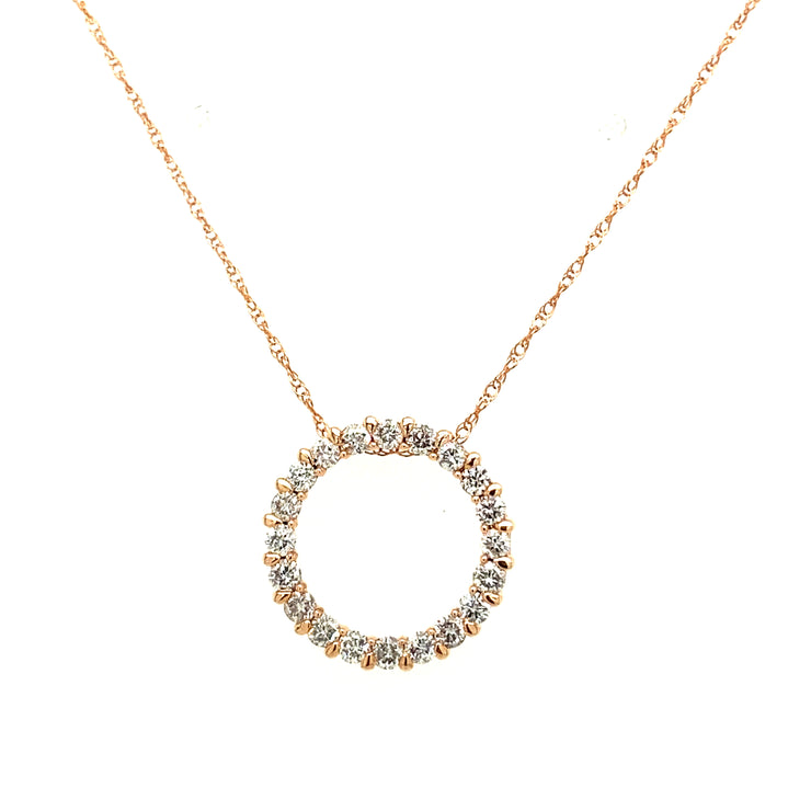 Petite Diamond Circle Necklace