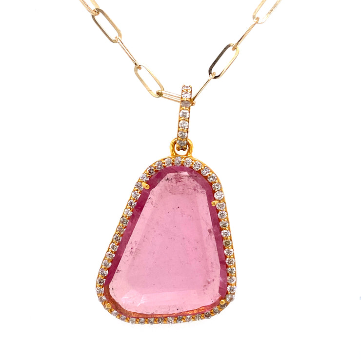 Pink Tourmaline Pendant