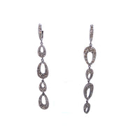 Pave Diamond Shoulder Duster Earrings