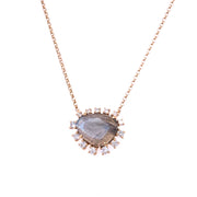 Organic Labradorite & Diamond Necklace
