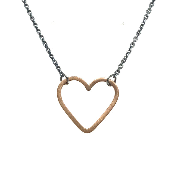 Jumbo Two-Tone Handmade Heart Choker