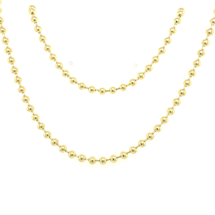 Yellow Gold Ball Chain