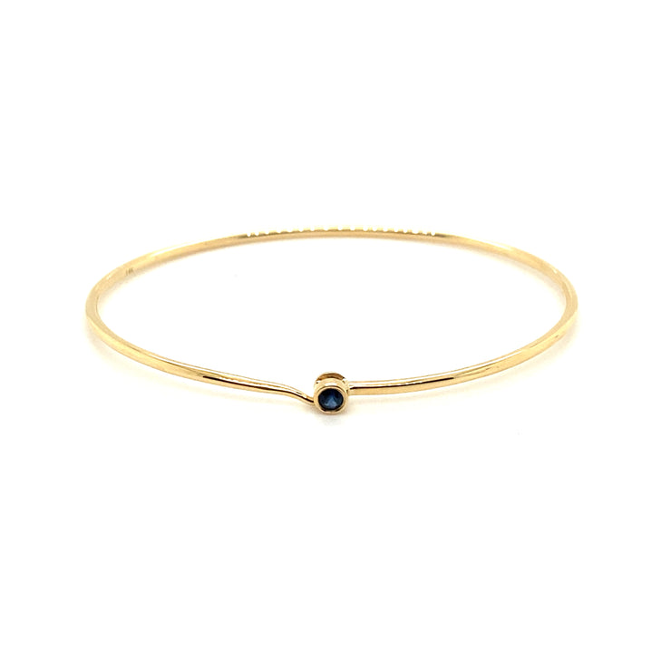 Bezel Set Gemstone Bangle