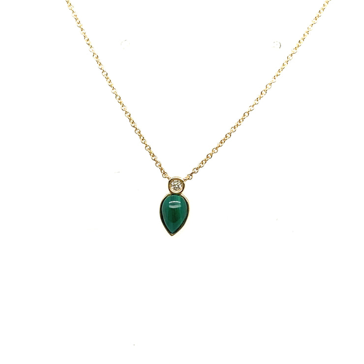 Malachite & Diamond Necklace
