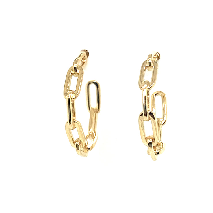 Yellow Gold Chainlink Hoops