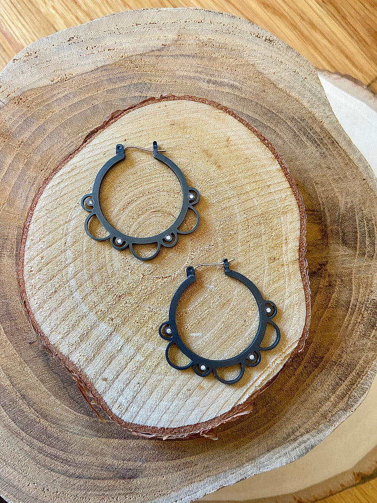 Mandala Hoop Earrings - Belle Brooke