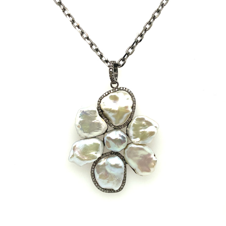 Pearl Petal Flower Pendant