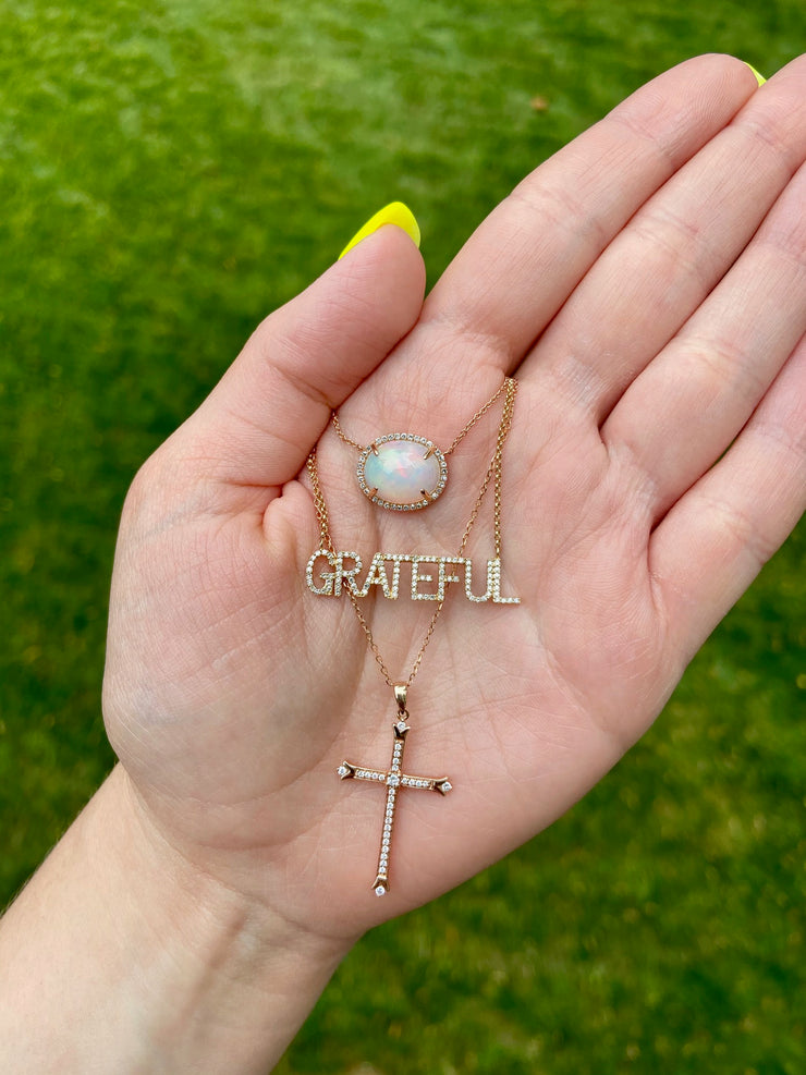 Diamond "Grateful" Necklace