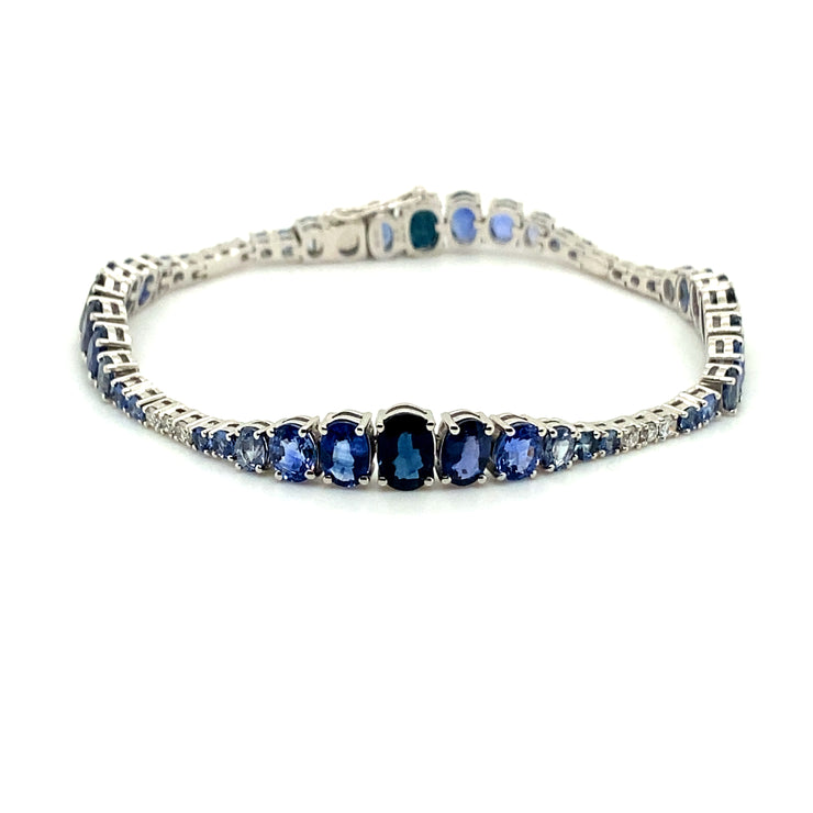 Ombre Sapphire & Diamond Bracelet